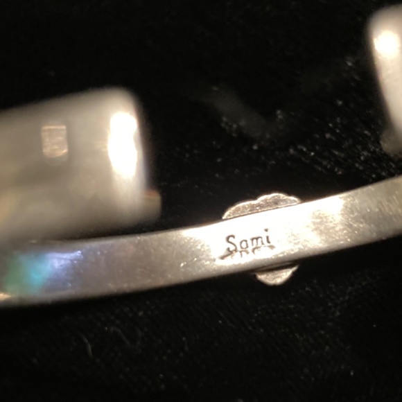 Vintage Navajo bracelet silver and turquoise heart ❤️ valentines gift 🎁 - Picture 3 of 5